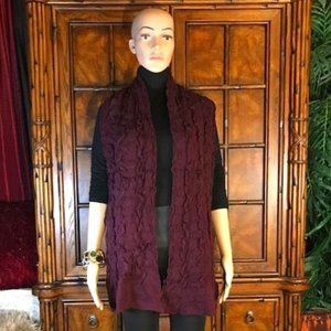 NWOT Jones New York Merlot Tufted Scarf